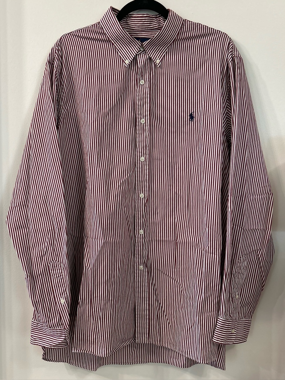 Ralph Lauren Men’s XXL Stripe Button-Down Long Sleeve Shirt Classic Fit Cotton